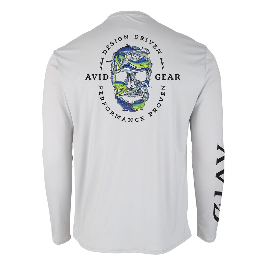 Avid Fishing Shirt Men's XL Black Long Sleeve Cotton Tee Camo